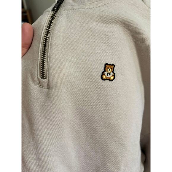 Teddy Fresh Tan Cropped 1/4 Zip Sweatshirt size Medium - Picture 9 of 9